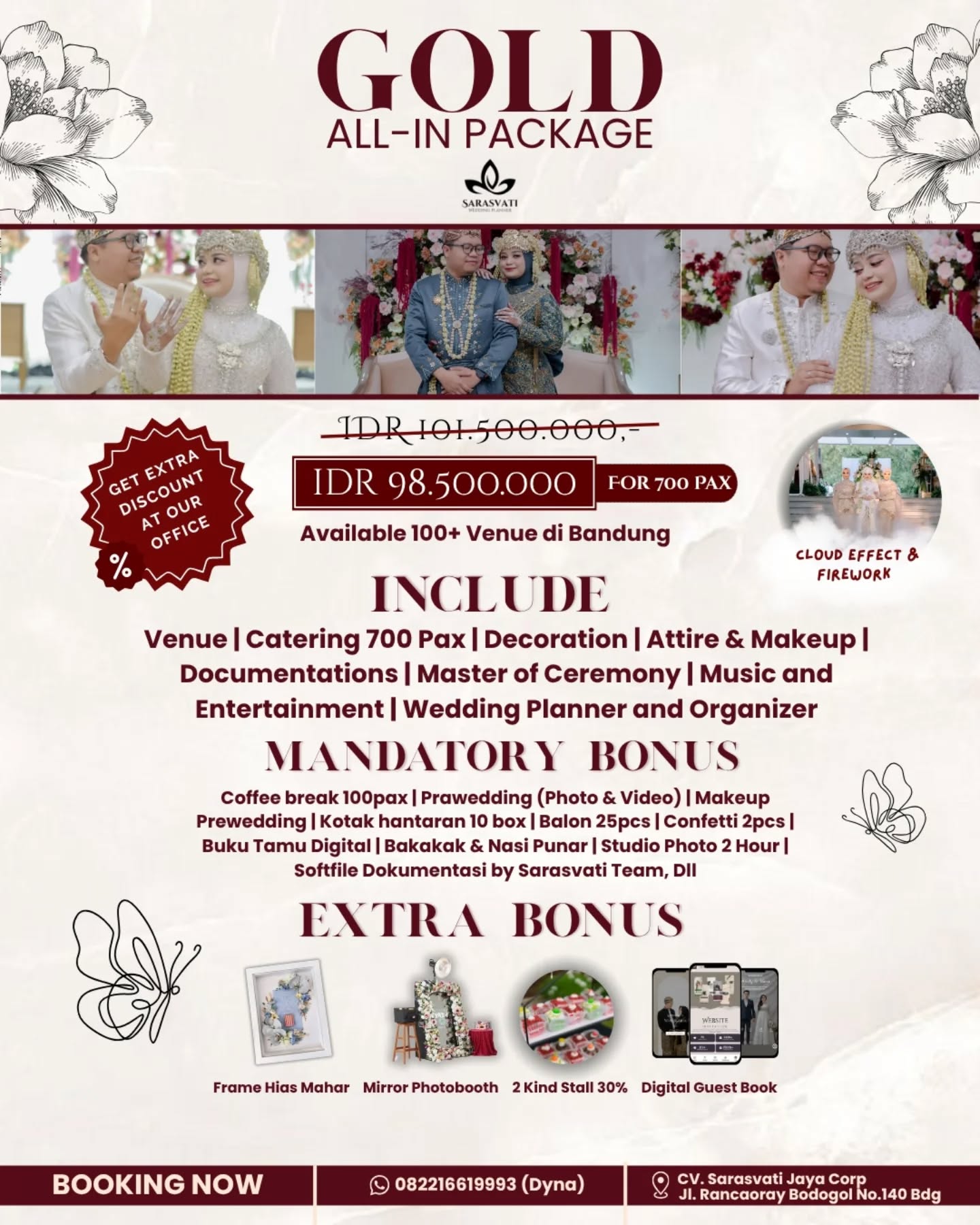 sarasvati.wedding Facebook ad: April's Best Deals: Your Journey Starts Here.