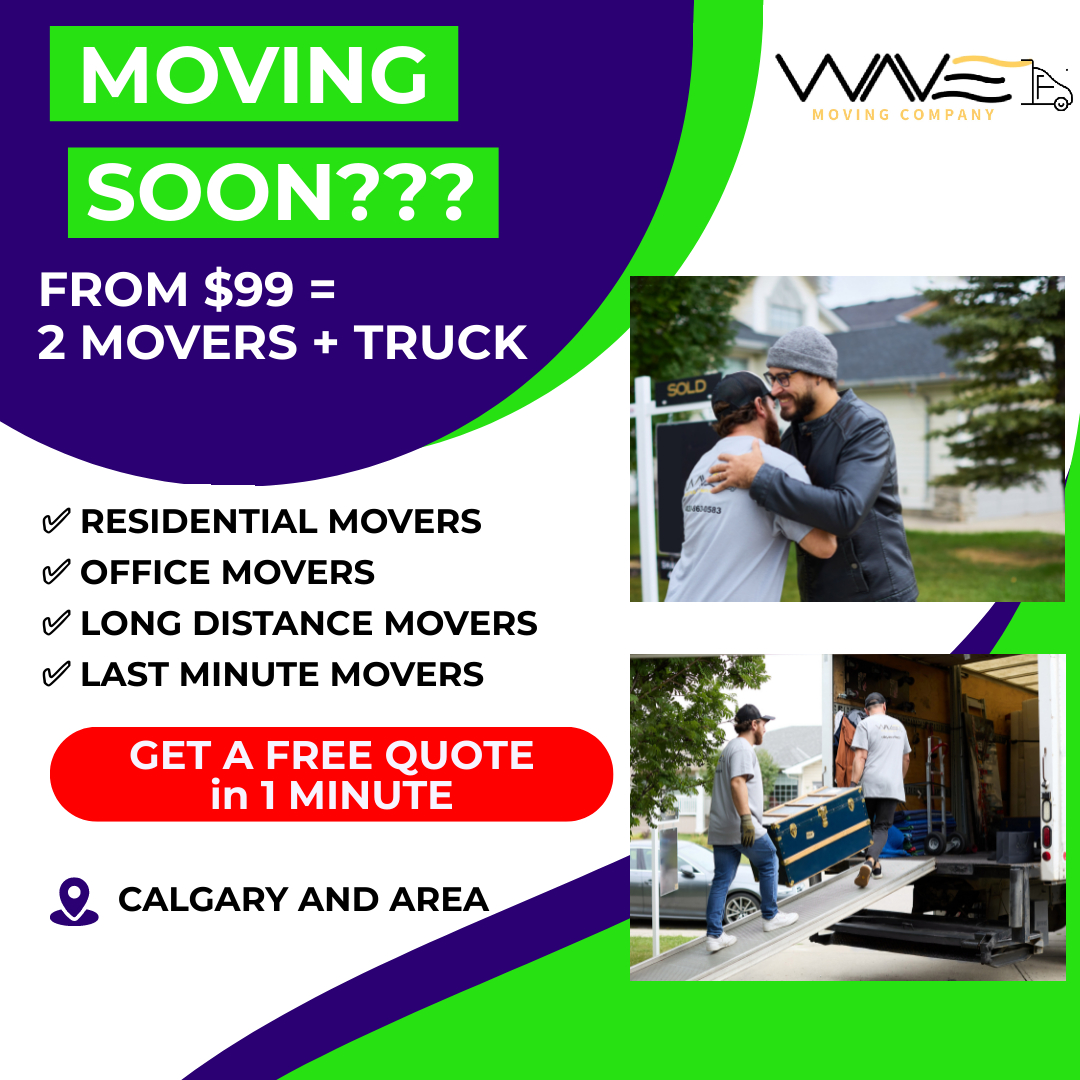 Wave Moving Company Facebook ad: Moving is too expensive? We are not!
