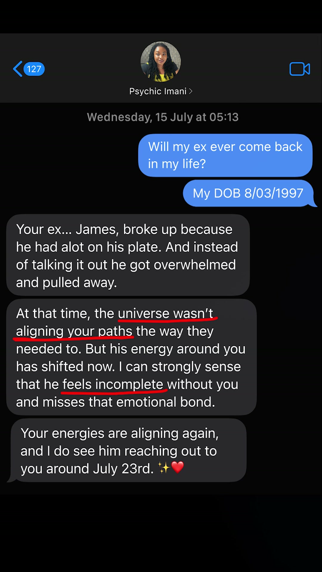 Astrotalk Facebook ad: First Chat Free!