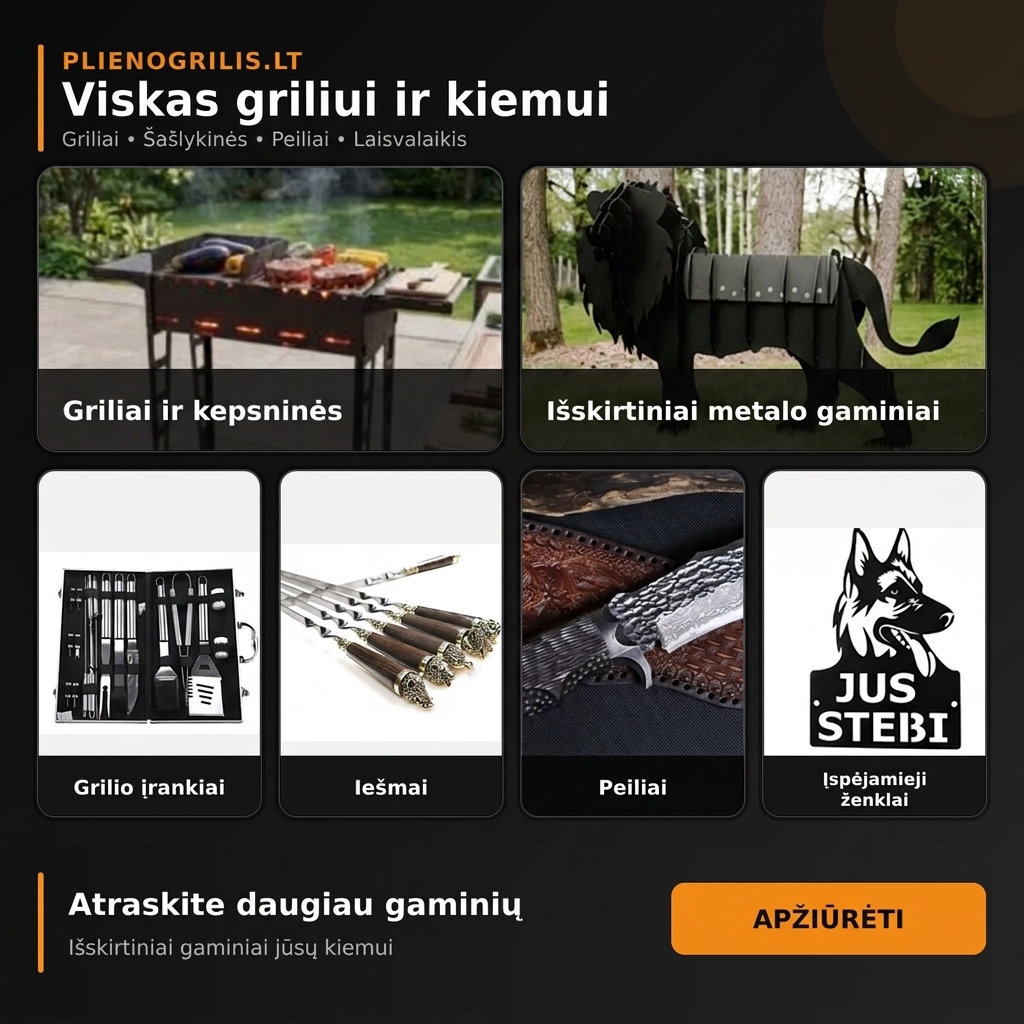PlienoGrilis Facebook ad: Išskirtinės šašlykinės kiemui