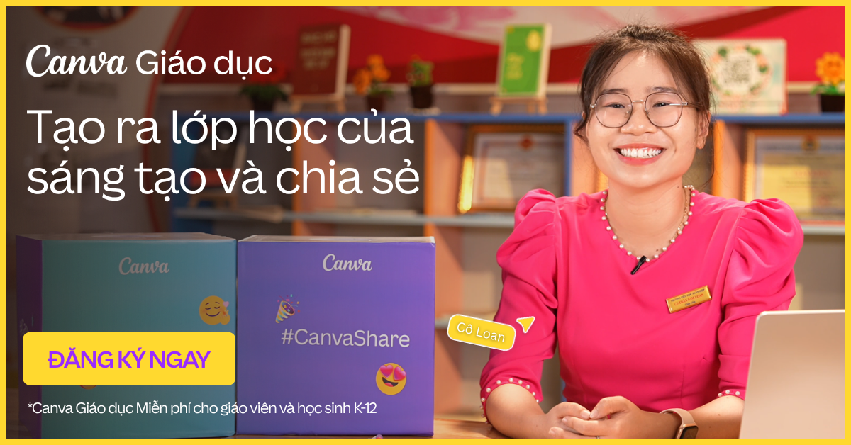 Canva Vietnam Facebook ad: Đăng ký Canva Giáo dục miễn phí