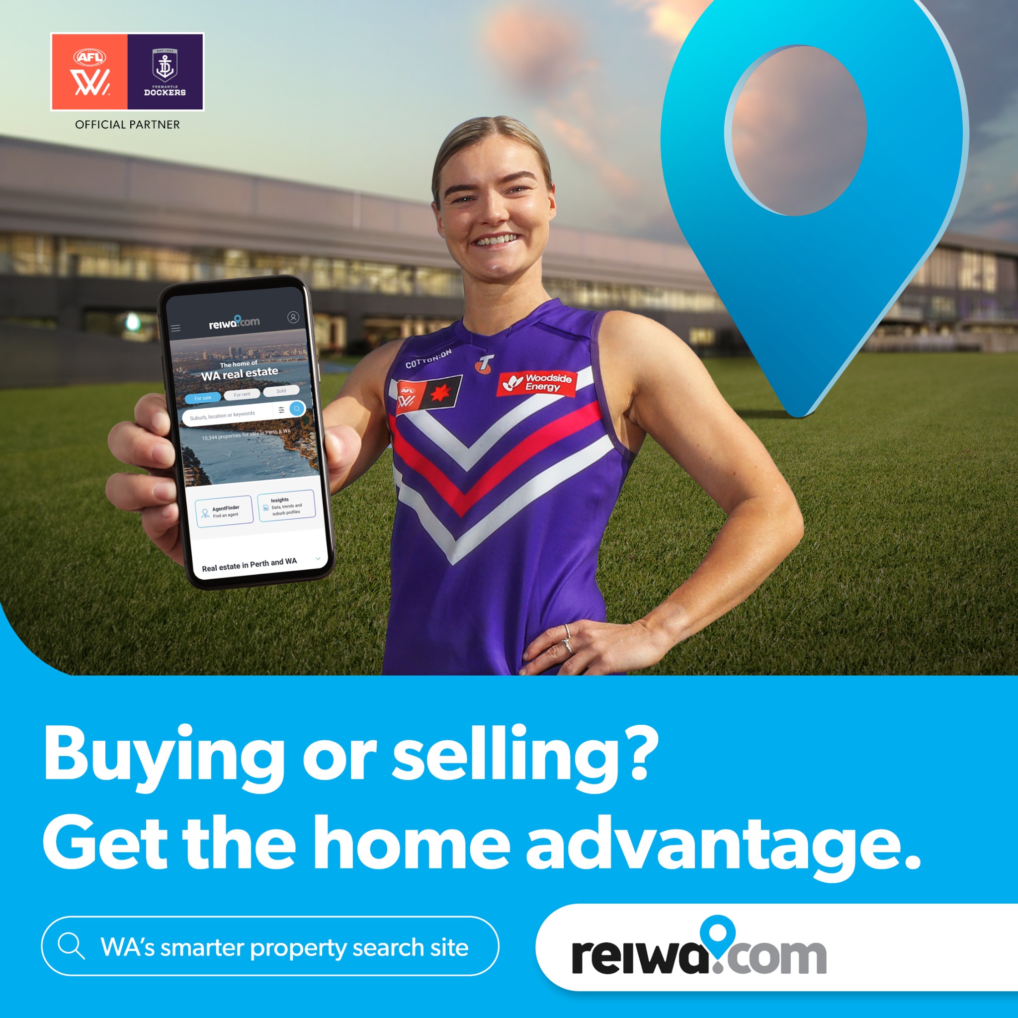 reiwa.com Facebook ad: reiwa.com - Official Sponsor of Fremantle Football Club
