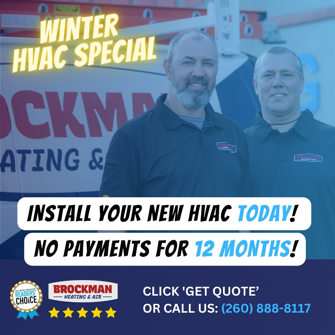 Brockman Heating & Air Facebook ad: Click the 'Get quote' button for your free quote!