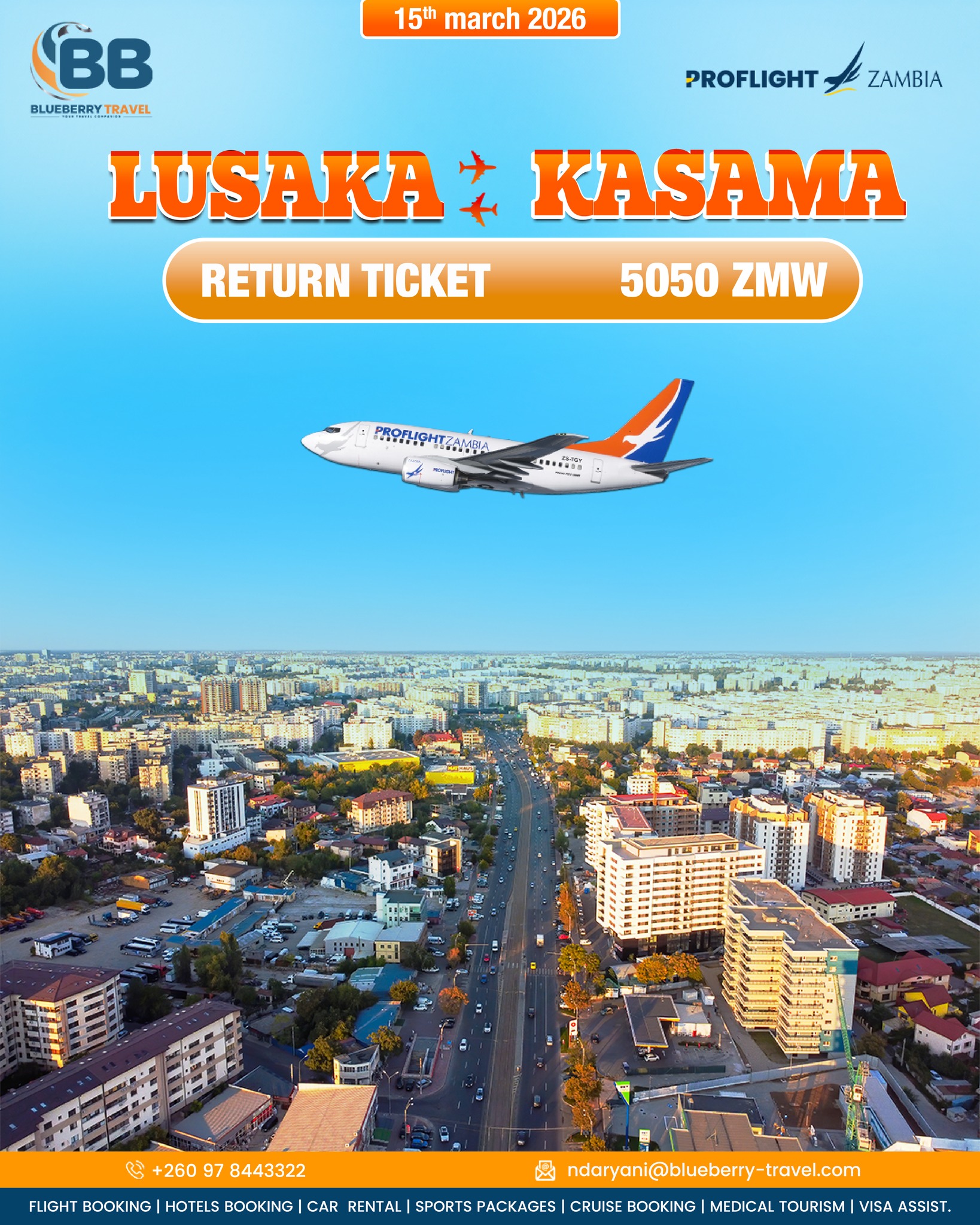 Blueberry Travel Zambia Facebook ad