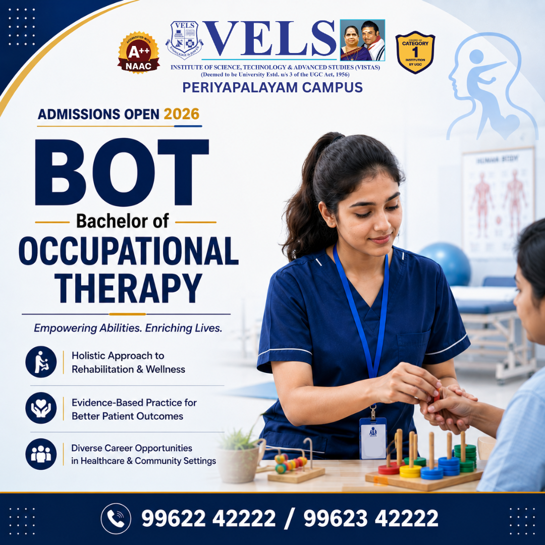 Vels Institute of Science Technology and Advanced Studies Facebook ad: Admissions Open 2026 | VISTAS Periyapalayam Campus