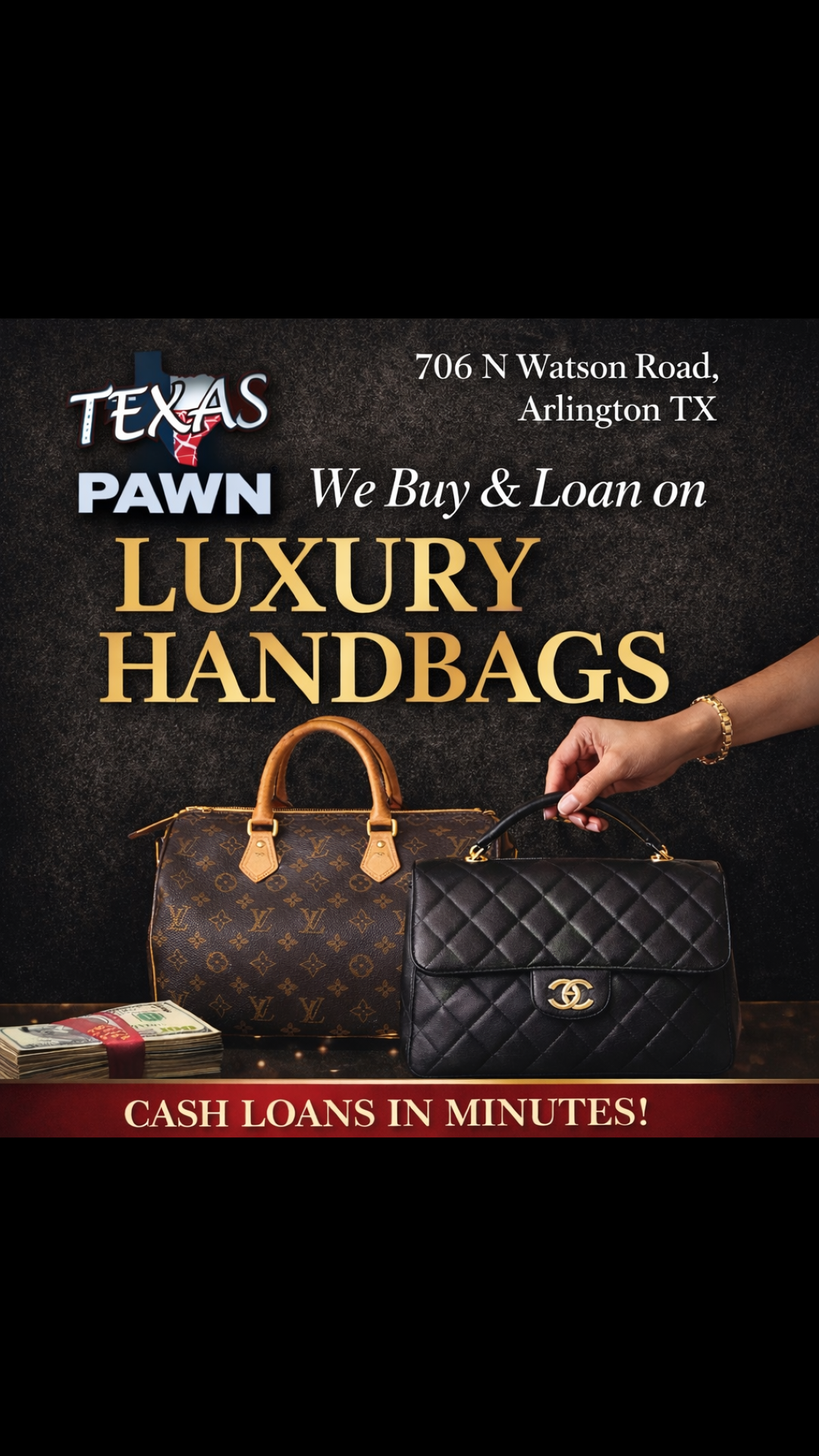 Fiesta Texas PAWN Facebook ad from Apr 14, 2026