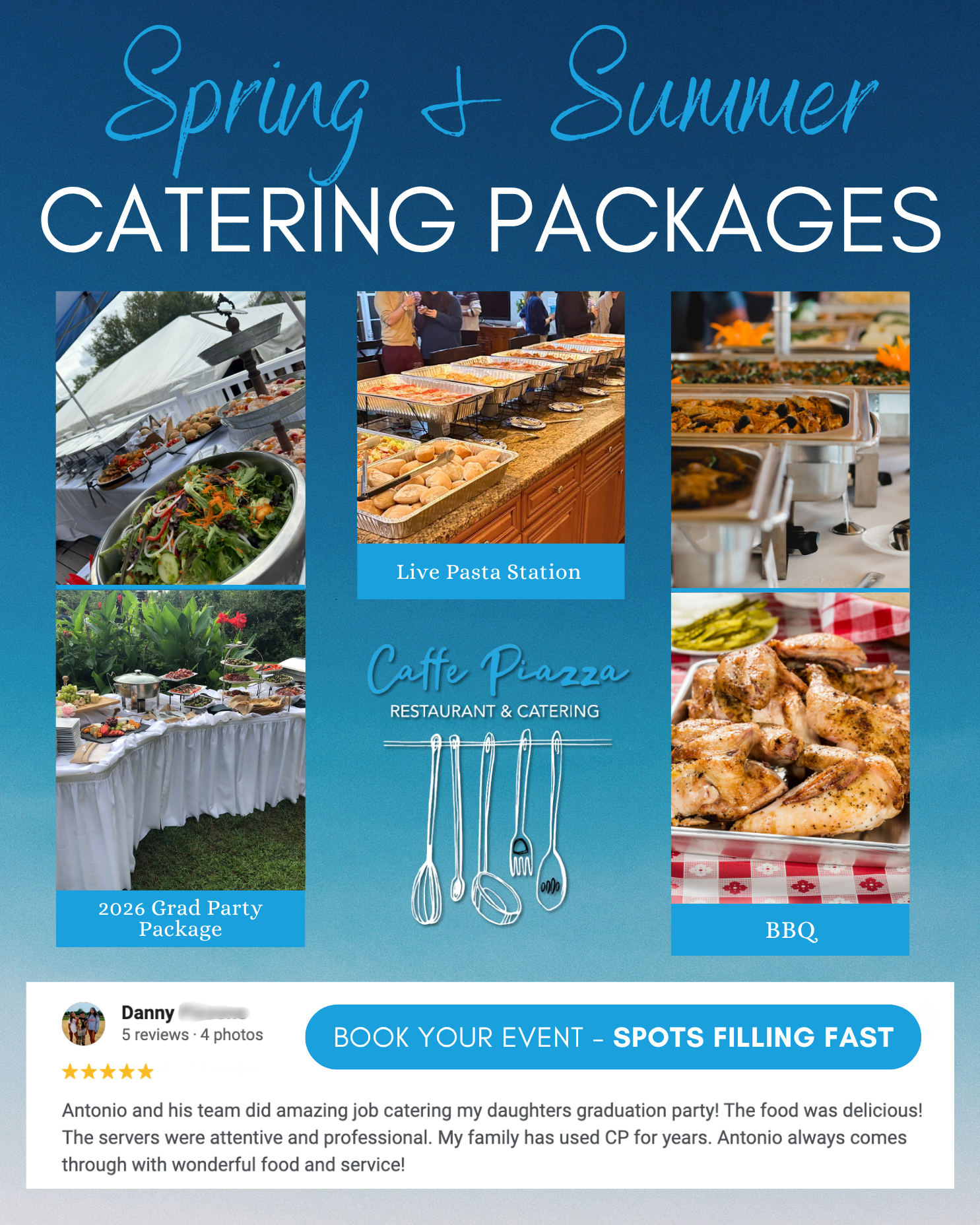 Caffe Piazza and Caterings Facebook ad