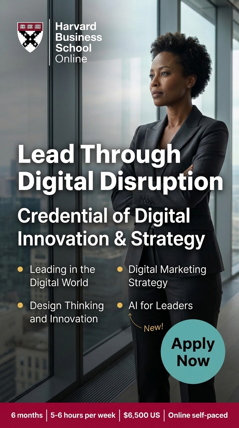Harvard Business School Online Facebook ad