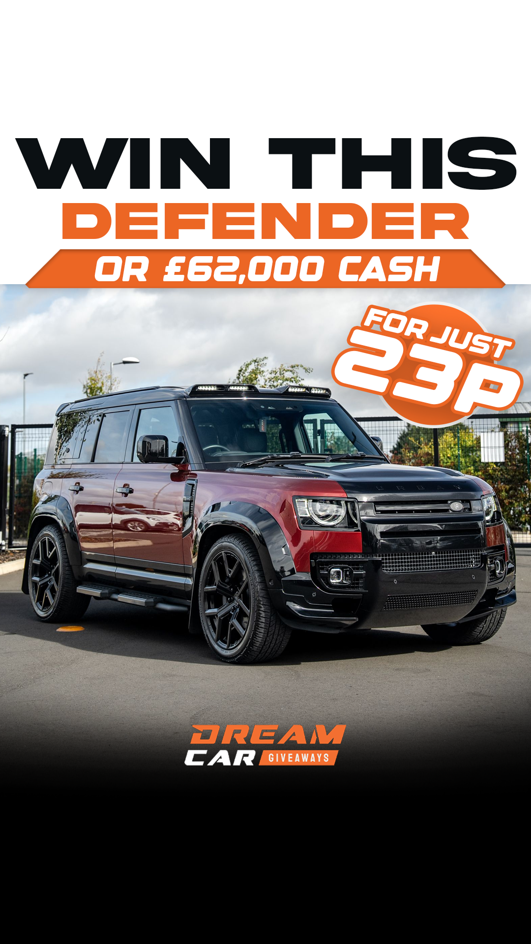 Dream Car Giveaways Facebook ad