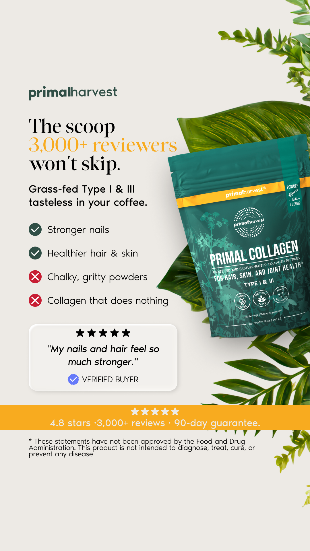 Primal Harvest Facebook ad: Your Skin Is Aging. Fight Back.