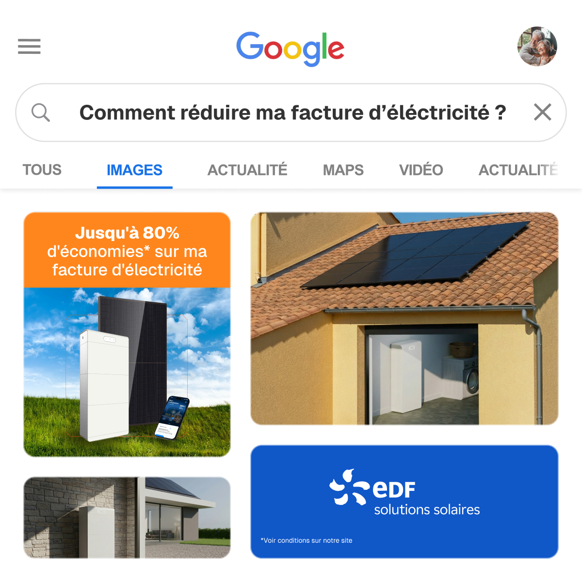 Mes offres EDF solutions solaires Facebook ad
