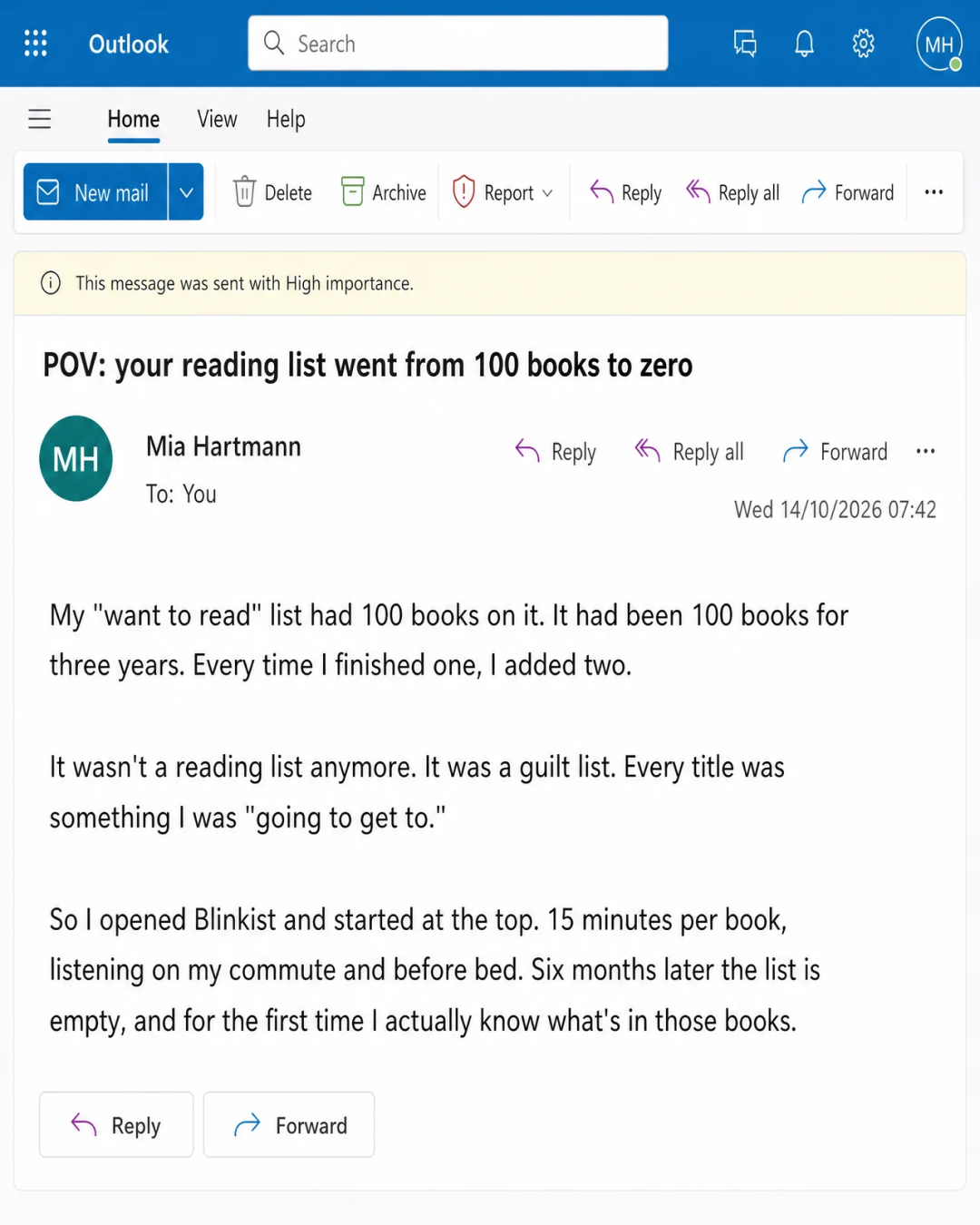 Blinkist Facebook ad: Apple Recommends Blinkist, The Best App For Intellectuals…