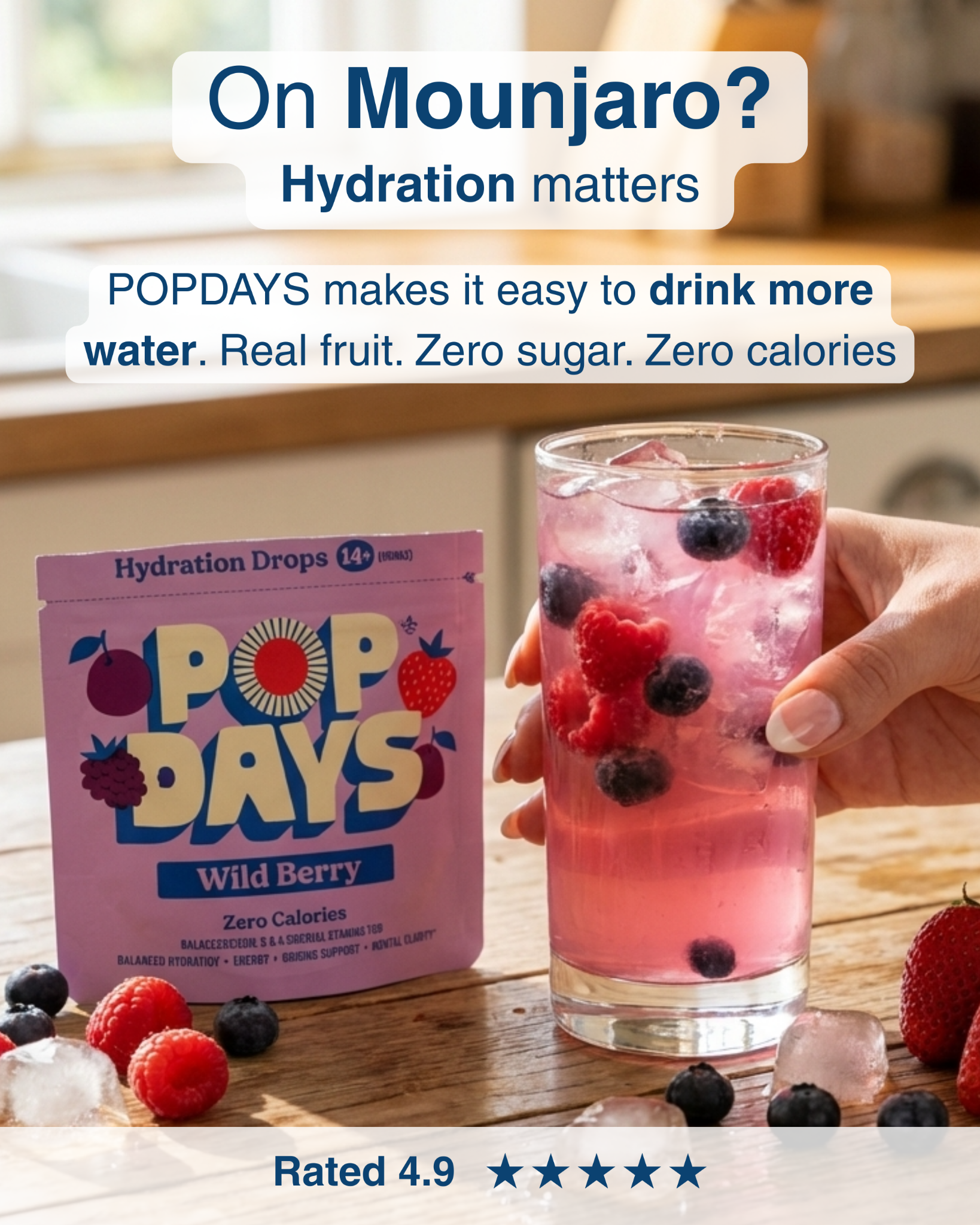 POPDAYS Facebook ad: Hydration Made Easy