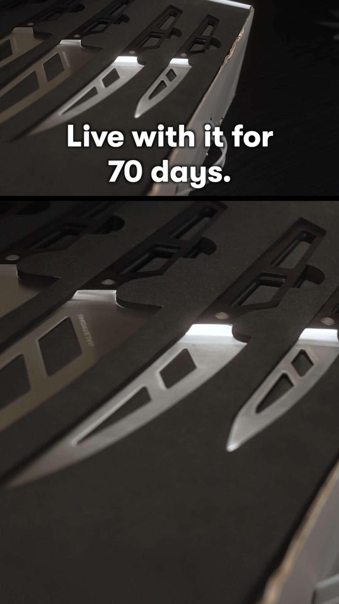 Dalstrong Facebook ad: Less fatigue. More feel.