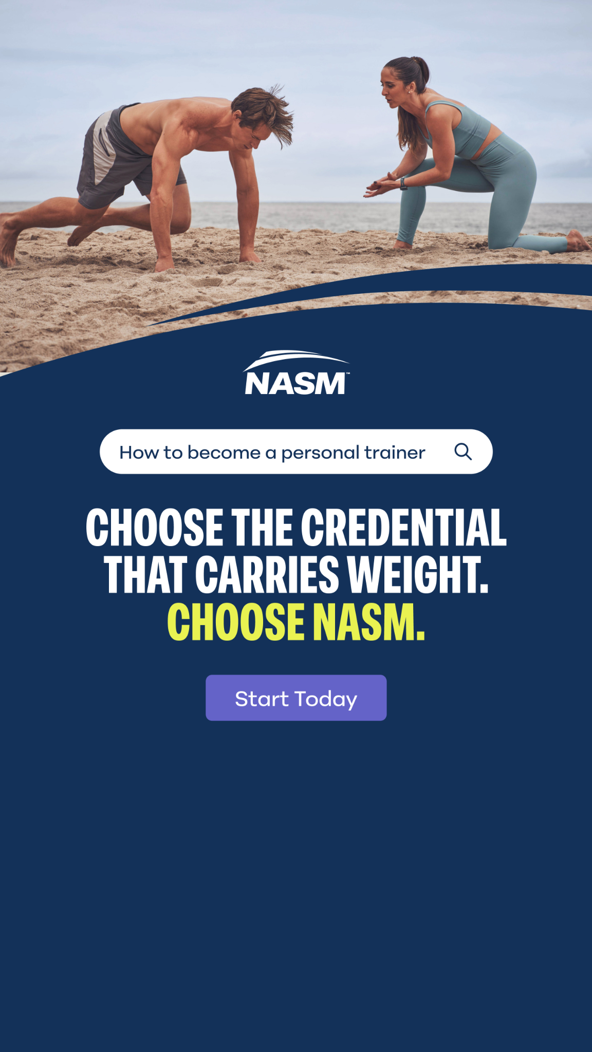 National Academy of Sports Medicine (NASM) Facebook ad