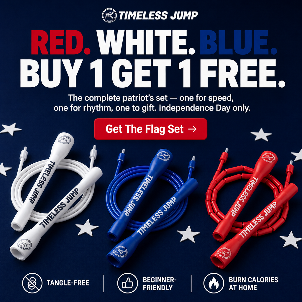 Timeless Jump Facebook ad: 4th of July Sale, Buy 1 Get 1 FREE