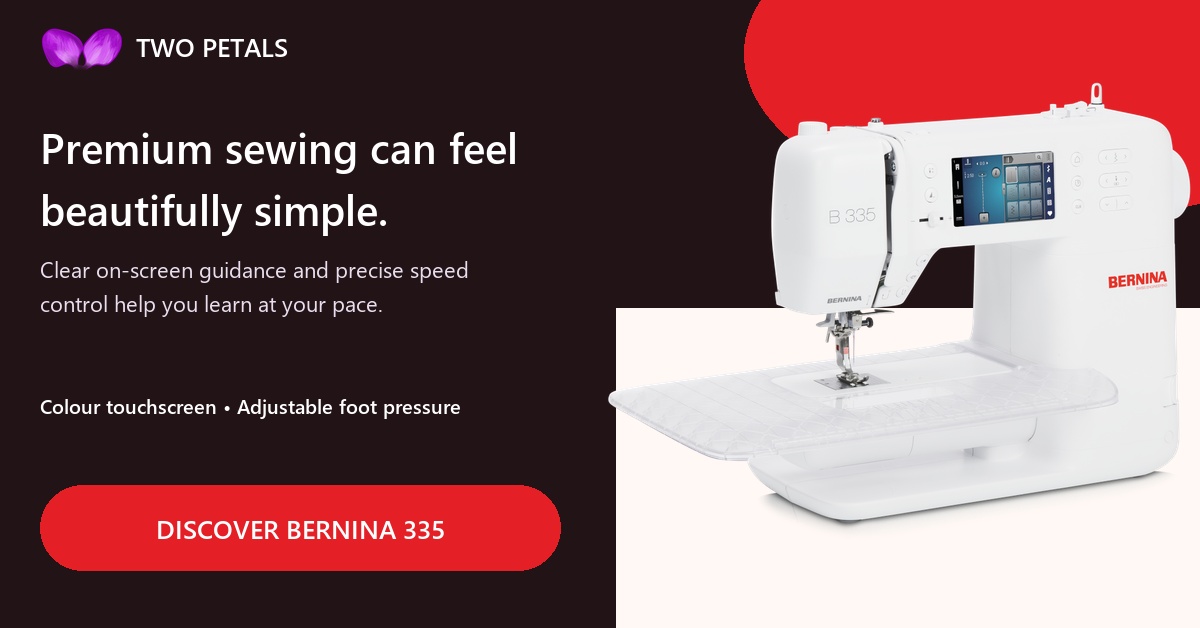 Two Petals Facebook ad: Premium sewing can feel beautifully simple.