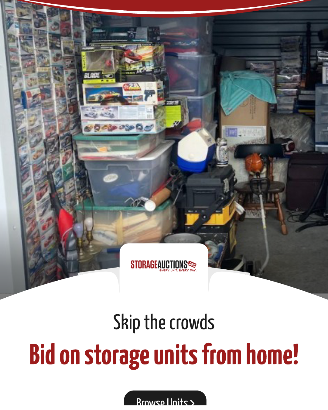 StorageAuctions.com Bidder Community Facebook ad
