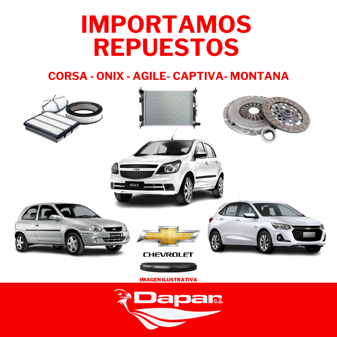 DAPAR Facebook ad: SOMOS IMPORTADORES DE REPUESTOS CHEVROLET: CORSA, AGILE…