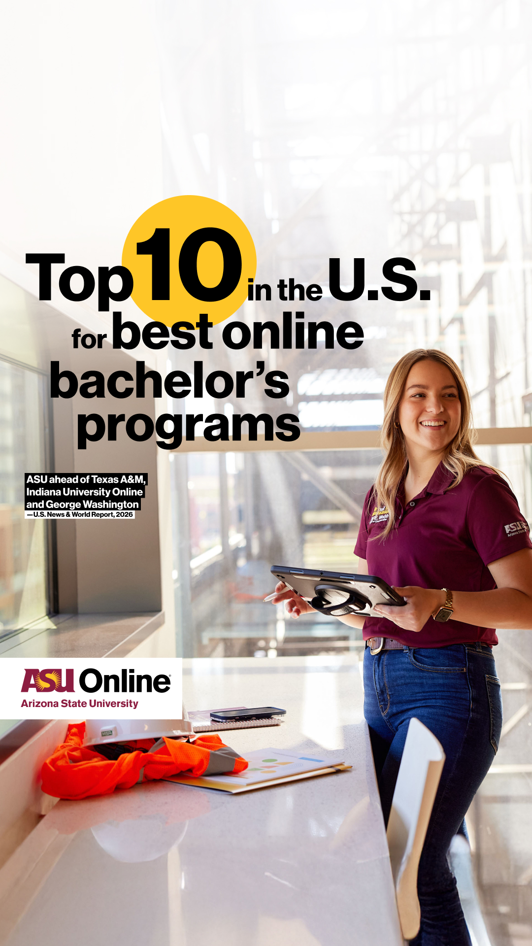 ASU Online Facebook ad