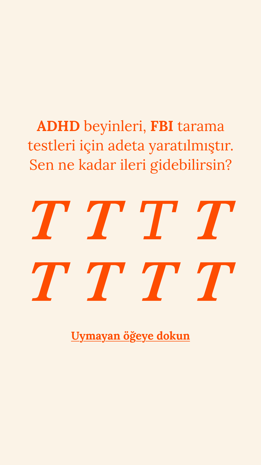 International Brain Test Facebook ad