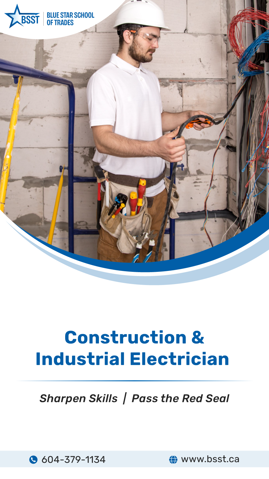 Blue Star School of Trades Facebook ad: Red Seal Refresher for Experienced Electricians