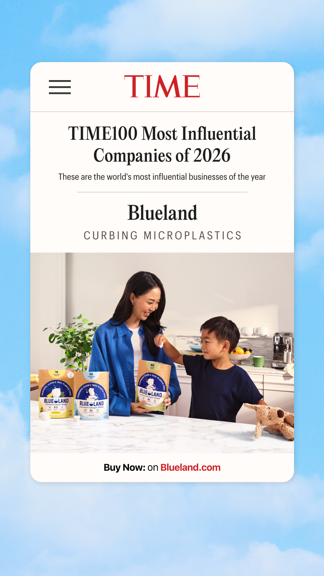 Blueland Facebook ad