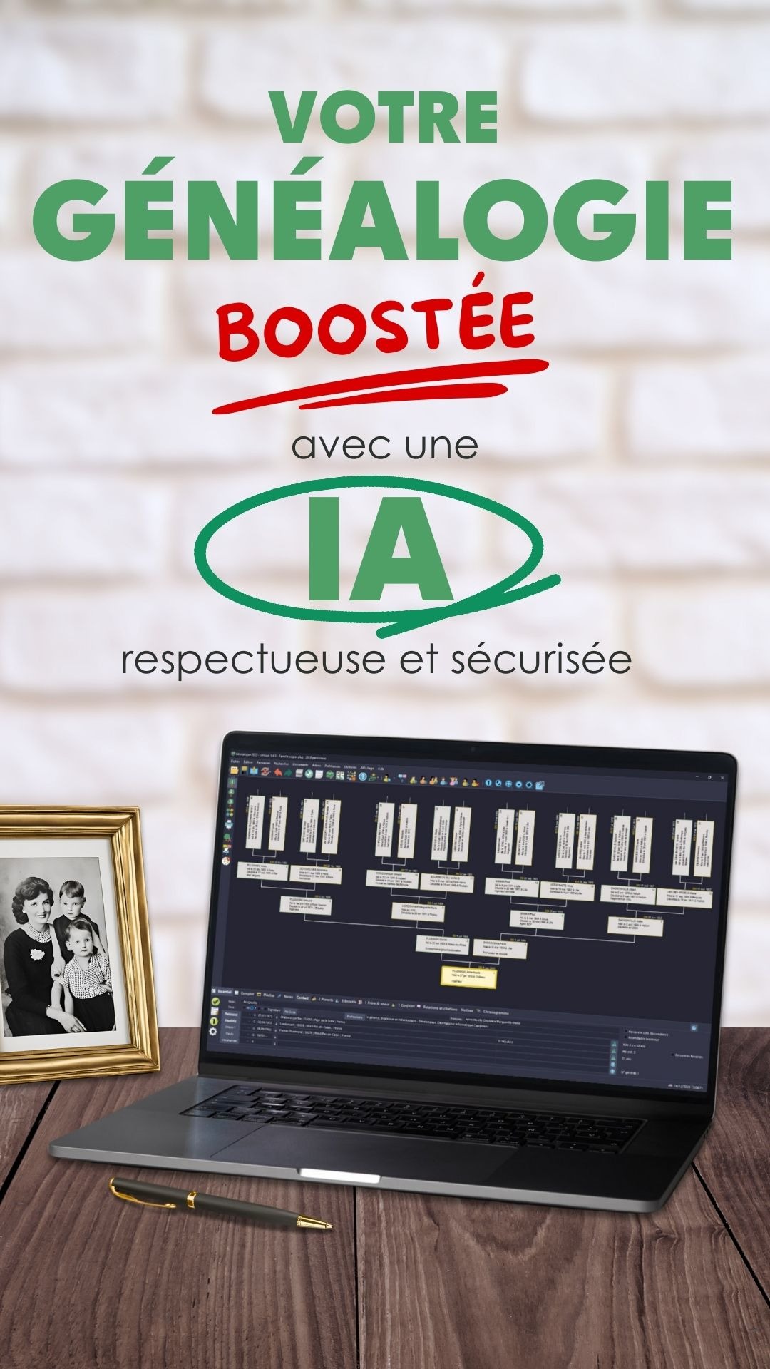 Généatique, Logiciel de Généalogie Facebook ad