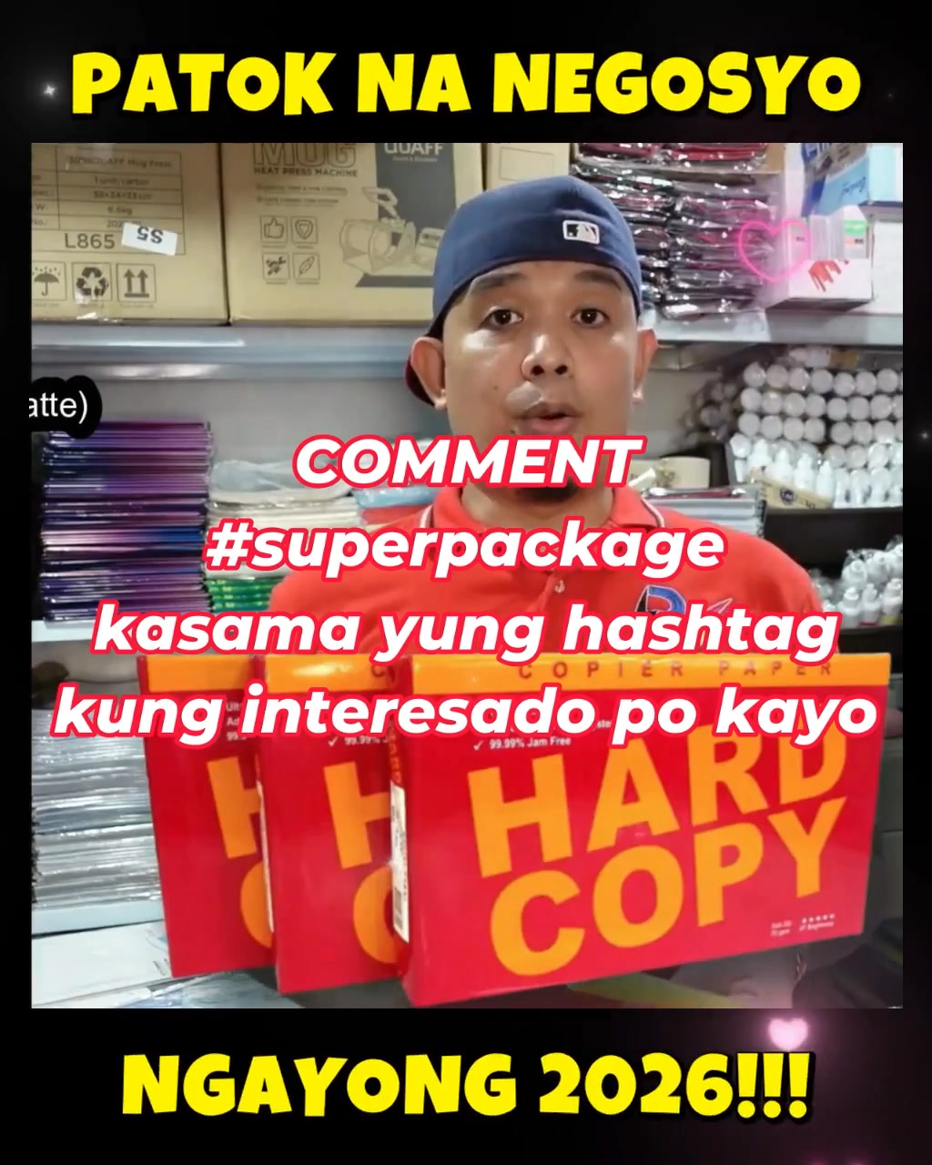 The Printing Shock Facebook ad: SUPER PACKAGE PRINTING BUSINESS!