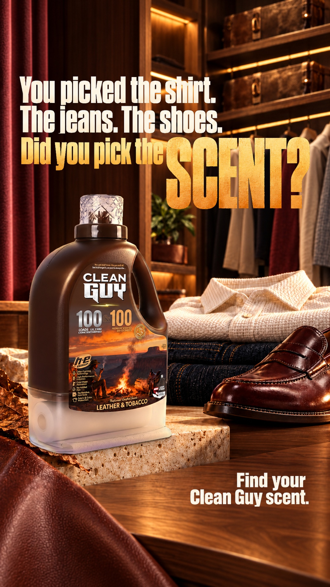 Clean Guy Facebook ad: You're a dude, not a lilac.