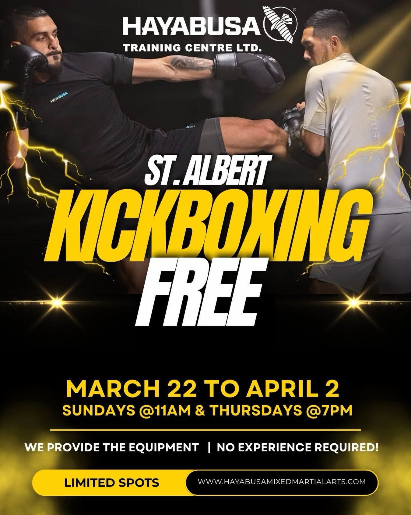 Hayabusa Training Centre Ltd. St.Albert Facebook ad