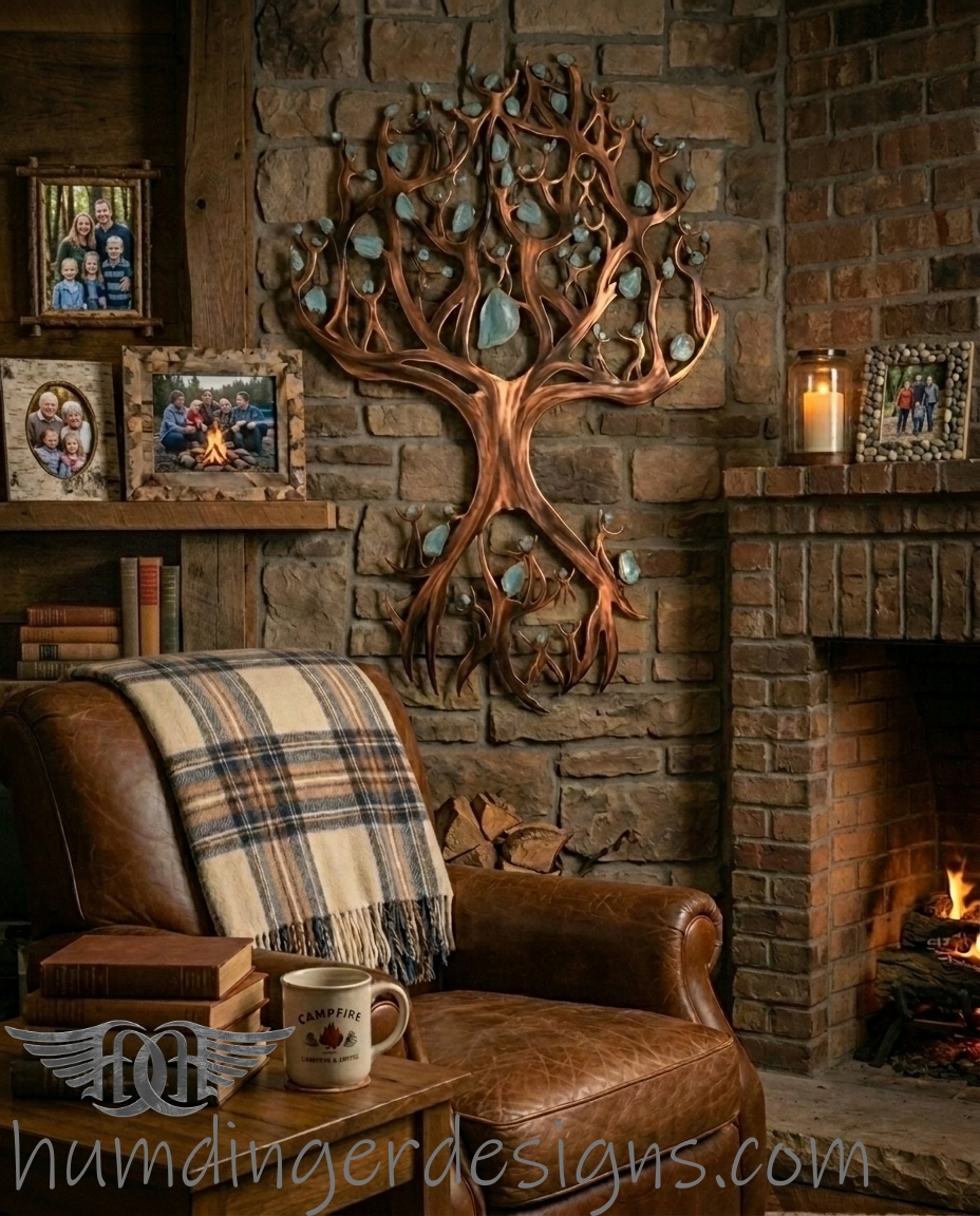 Humdinger Designs Facebook ad: Family Tree Metal Wall Art (Copper Evening)