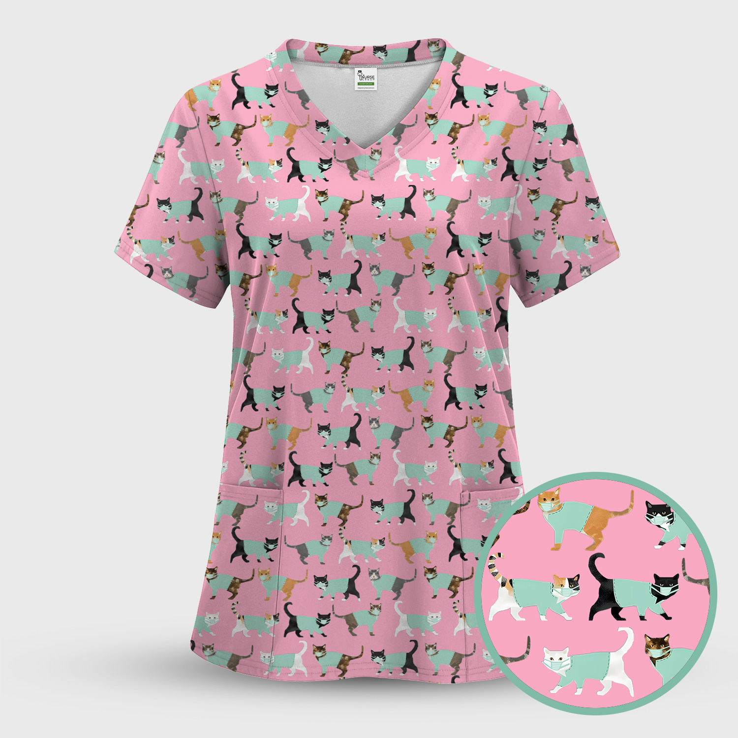 Nurse Crush - Gifts That Care Facebook ad: Cute Cat Nurse Scrub Top