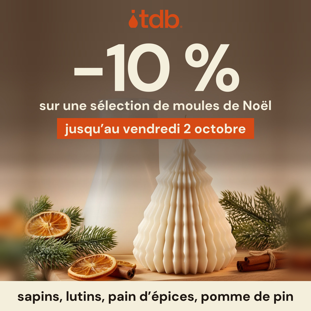 Terre De Bougies Facebook ad: −10 % sur une sélection de moules