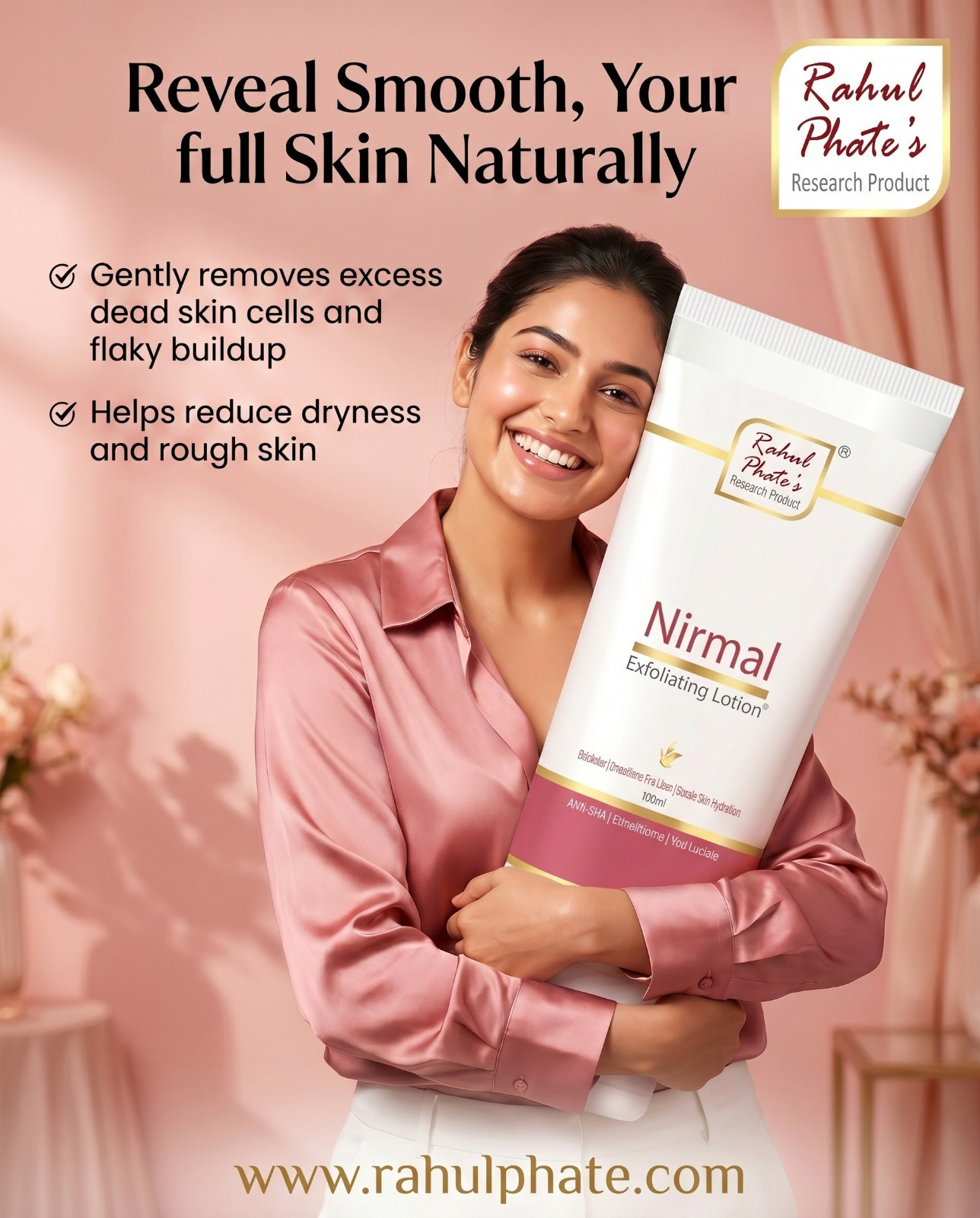 Rahul Phate's Research Product Facebook ad: Reveal smooth, youthful skin naturally with Nirmal…
