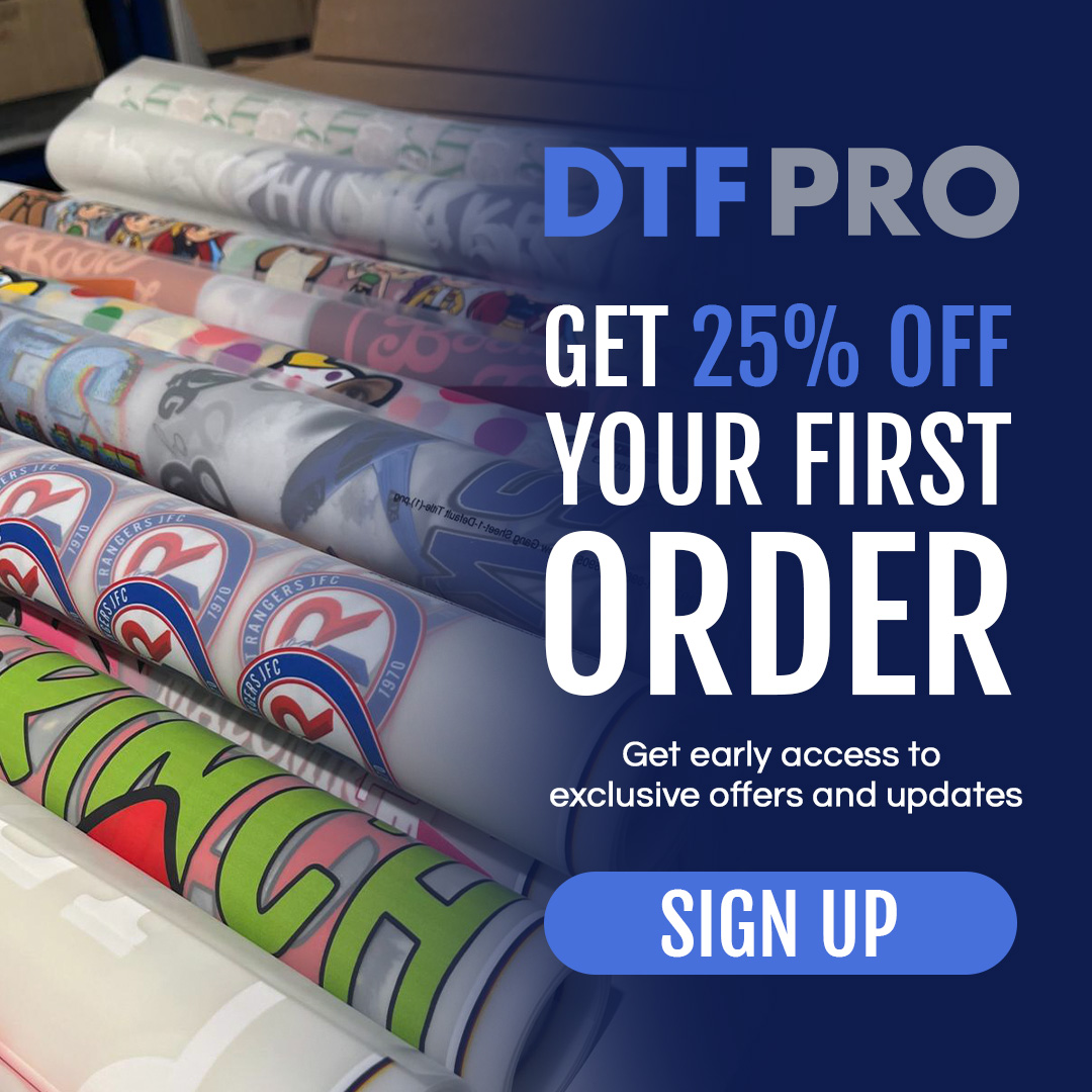 DTF PRO Facebook ad: Get 25% Off Your First Purchase - DTF Pro