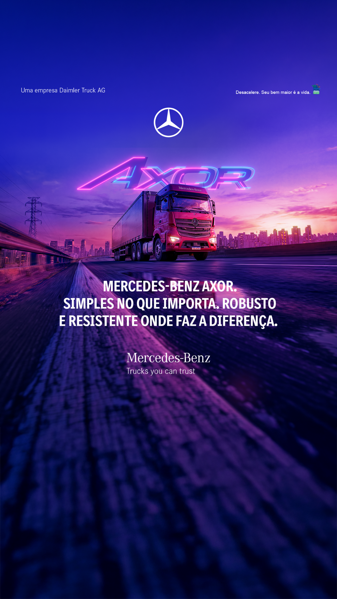 Mercedes-Benz Caminhões Facebook ad: O Axor faz a diferença