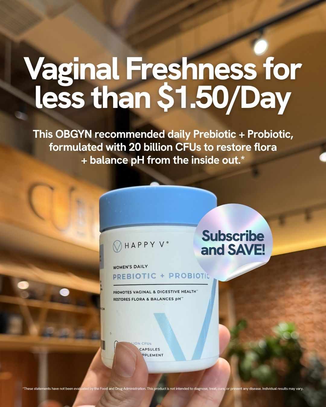 Happy V Facebook ad
