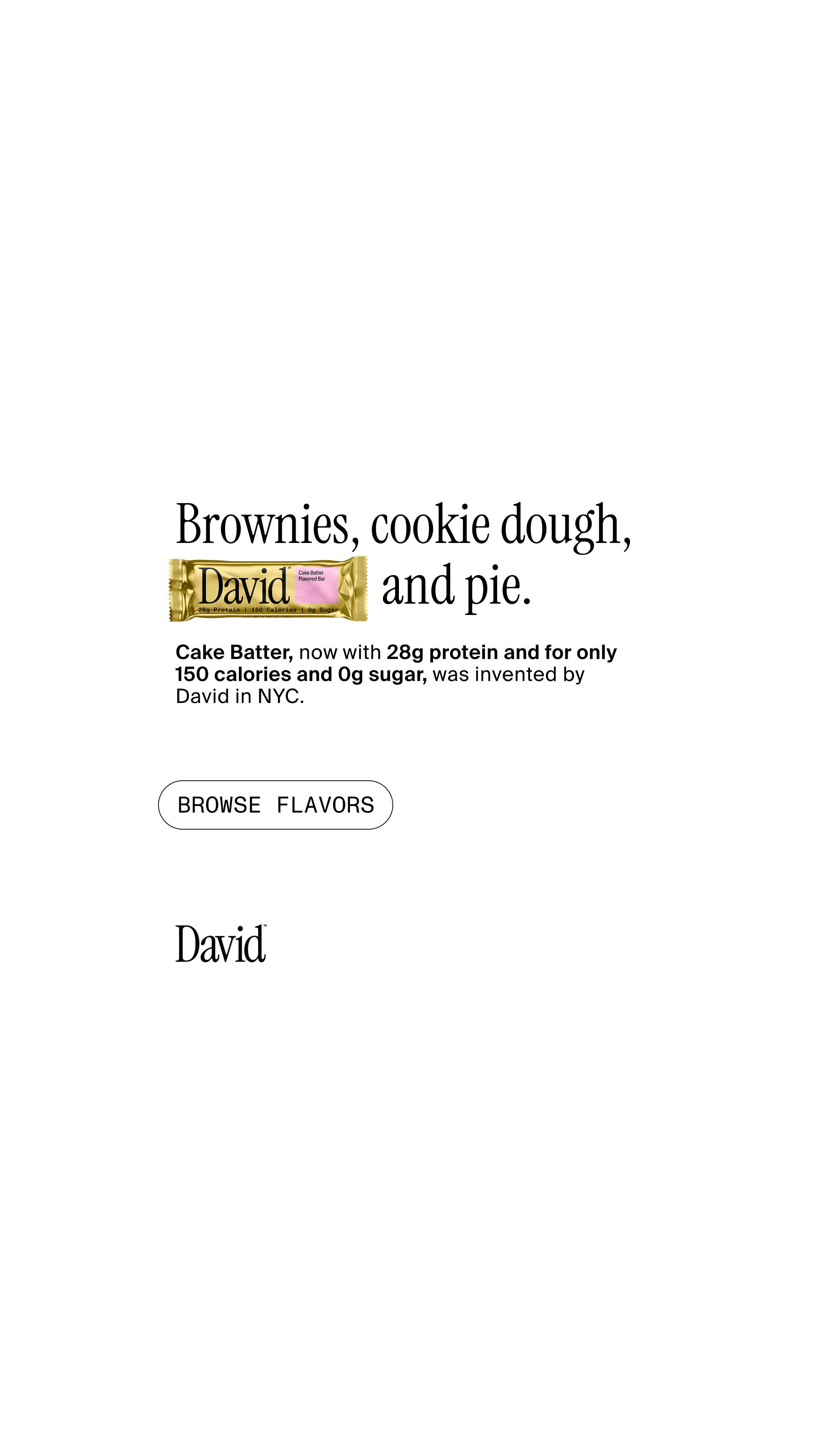 David Protein Facebook ad