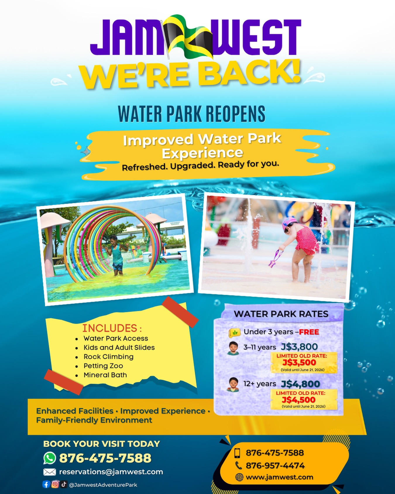 Jamwest Motorsports and Adventure Park - Negril, Jamaica Facebook ad: BIG SPLASH ENERGY IS BACK!