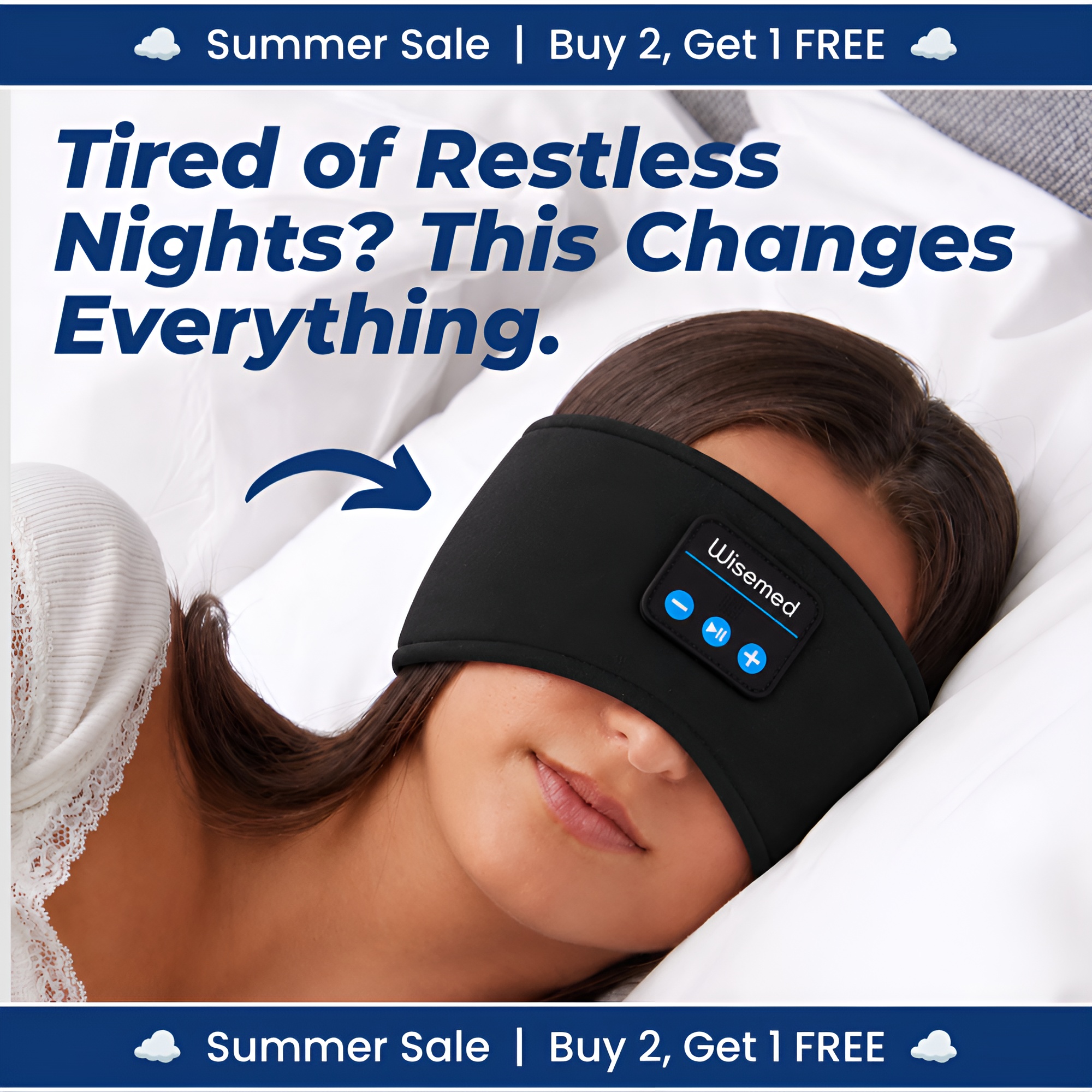 Wisemed Facebook ad: Stop Struggling With Sleepless Nights!