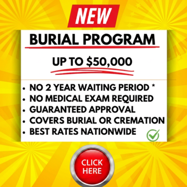 National Senior Assistance Facebook ad: NEW Affordable Final Expense Burial Program