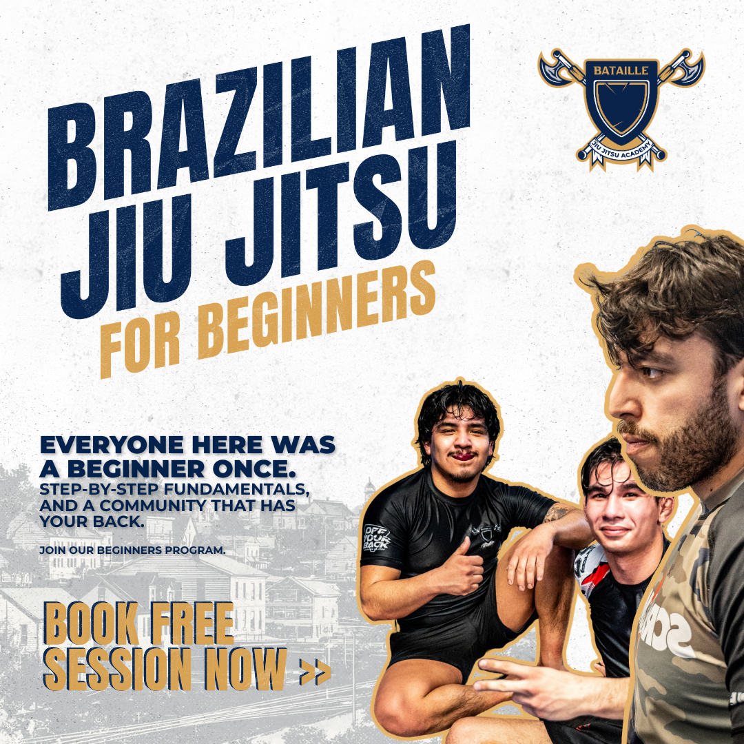 Bataille Jiu Jitsu Academy Facebook ad: BOOK YOUR FREE JIU JITSU SESSION