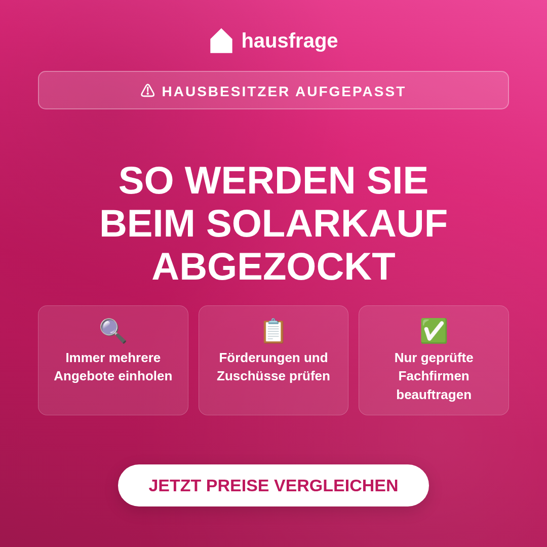Hausfrage Facebook ad