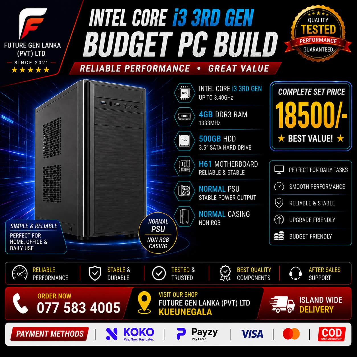 FutureGenLanka - PVT LTD Facebook ad: පරිගණක හා පරිගණක උපාංග අඩුම මිල යටතේ ලබා…