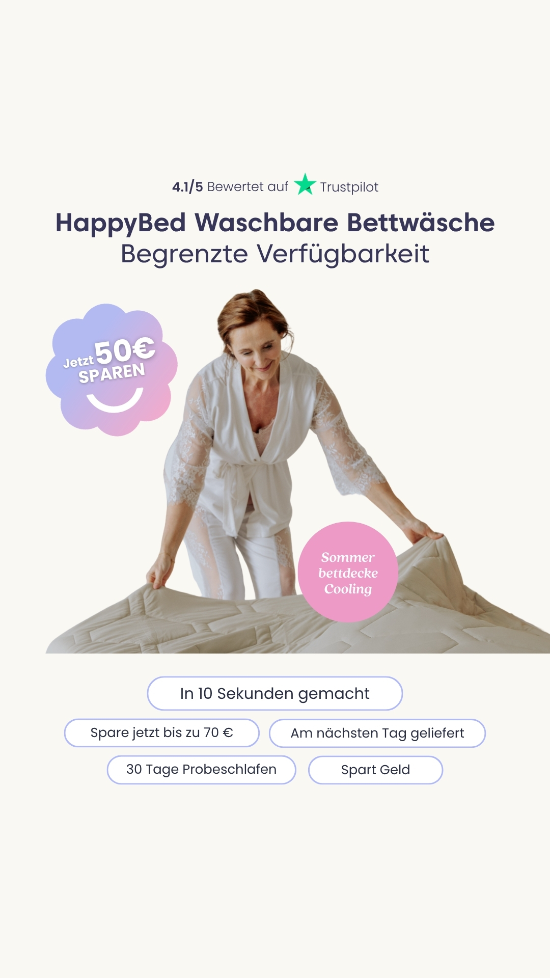 Thehappybed.de Facebook ad