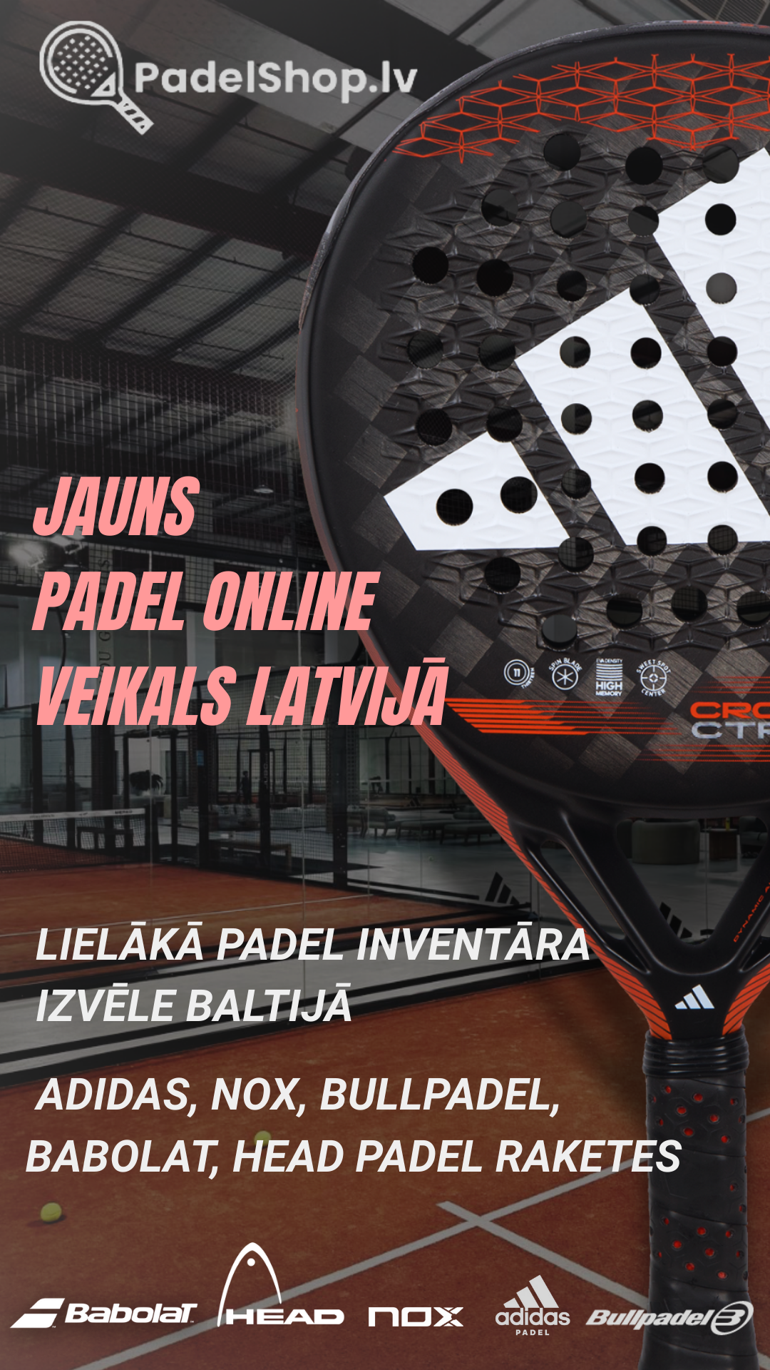 PadelShop.lv Facebook ad from Feb 3, 2026