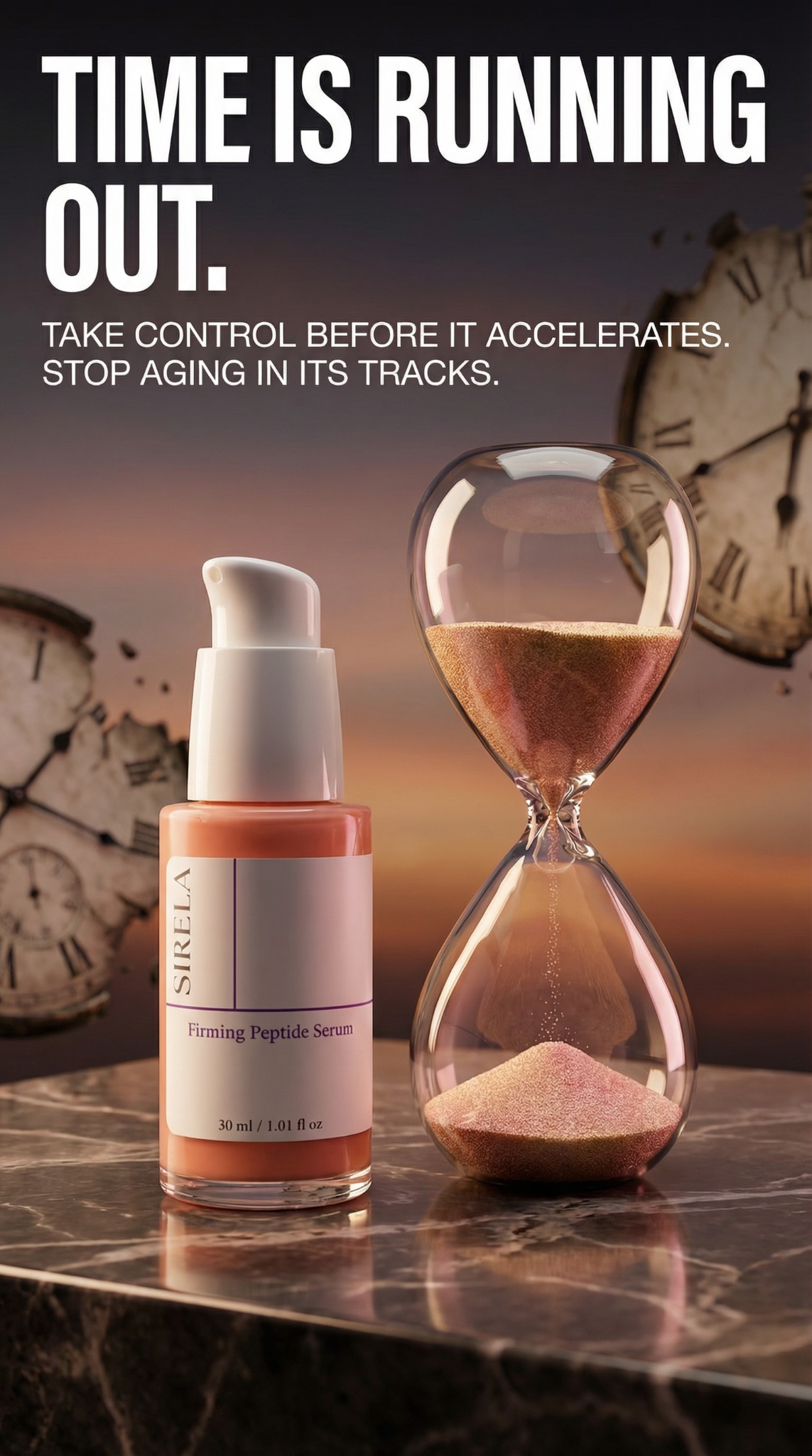 Sirela Skincare Facebook ad: Take control today!