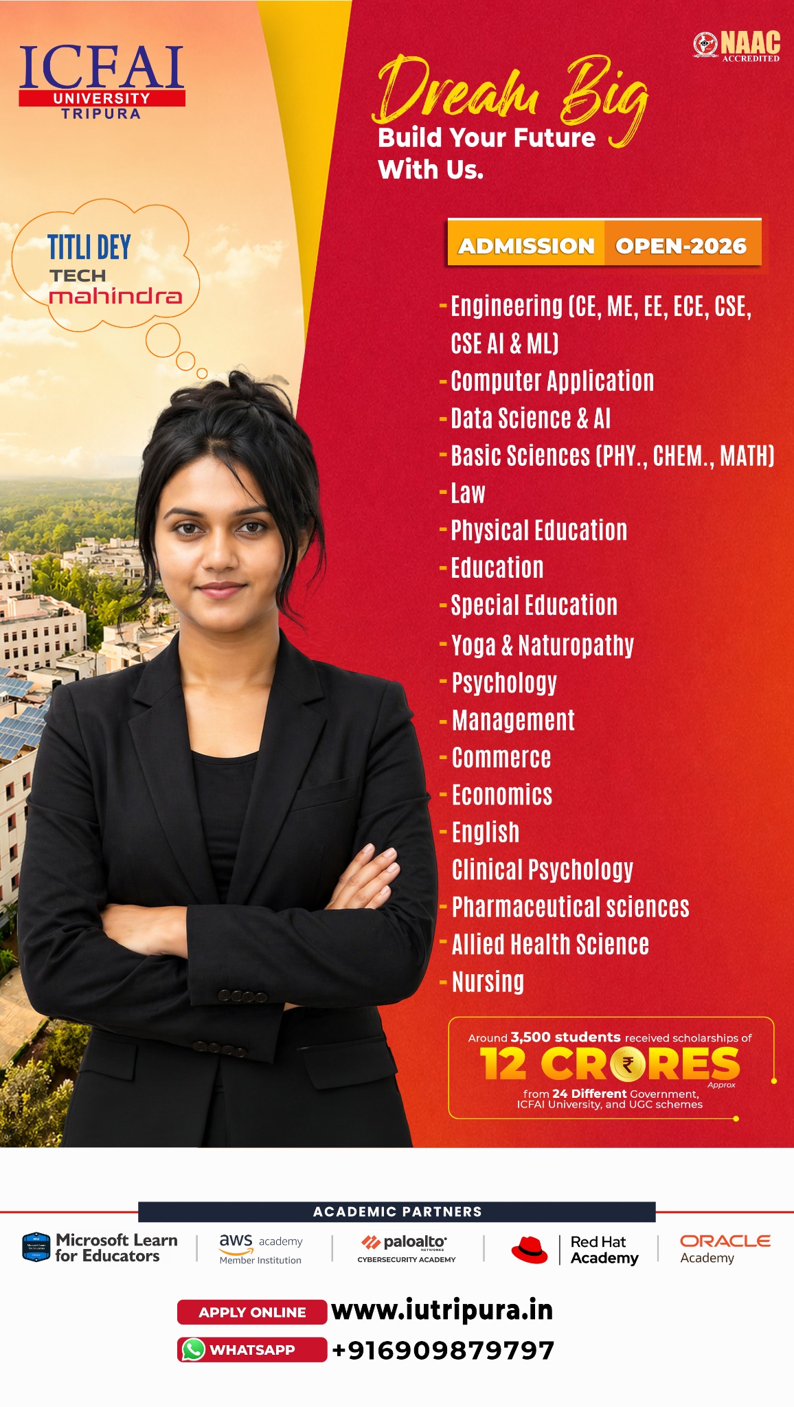 ICFAI University, Tripura Facebook ad