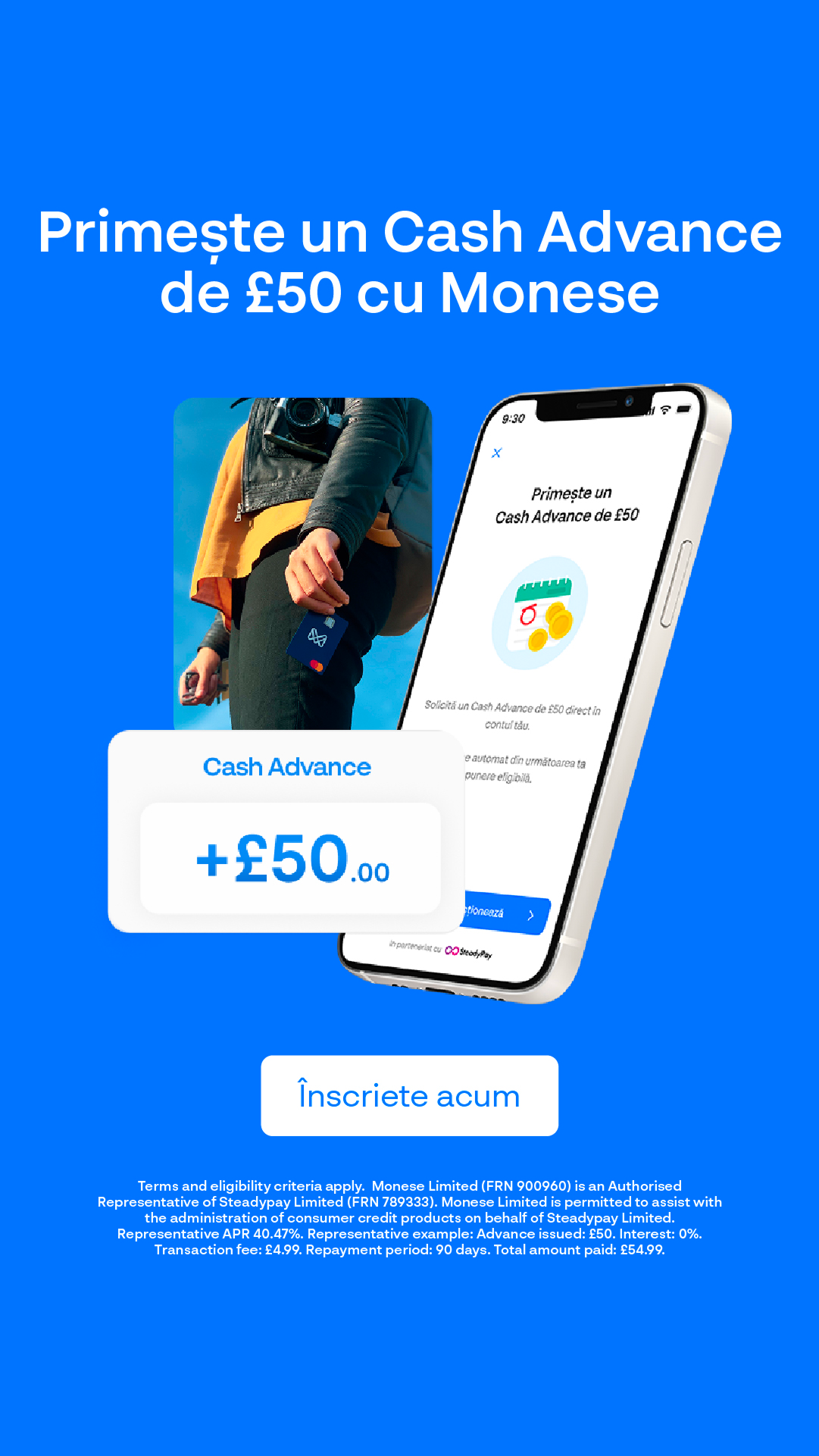 Monese Facebook ad